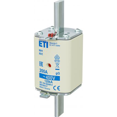 Wkładka topikowa NH zwłoczna KOMBI NH1 gG 200A 400V 004184117 ETI (004184117)